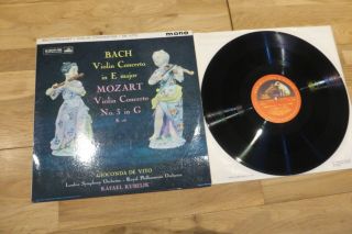 Gioconda De Vito Bach Mozart Violin Concerto Hmv Uk Ed1 Alp 1856 (asd 429) Lp