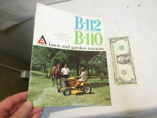 1968 Allis - Chalmers Lawn & Garden Tractors B:112 - B:110 Brochure Good Shape Nr