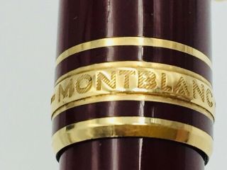 Y5230 MONTBLANC MEISTERSTUCK 144 Fountain Pen Burgundy Red 14K Gold 585 2