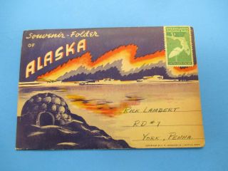 Vintage Souvenir Postcard Folder Alaska S350