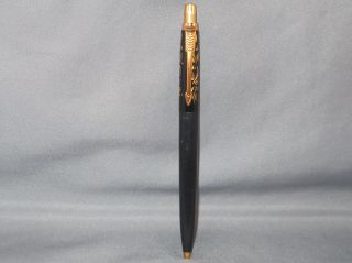 Parker Vintage Jotter Ball Pen - - Black With Gold Trim - Sculptured Design