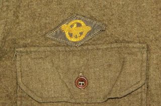 EARLY WWII MUSTARD COLOR WOOL COMBAT FIELD SHIRT 3