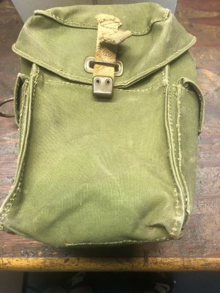 Wwii Ww2 British Army Gas Mask Bag Light Carrier 6/44