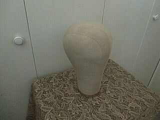 VTG TIFARA Millinery Cloth Canvas Mannequin Head Block Form Wig Hat Display 23 
