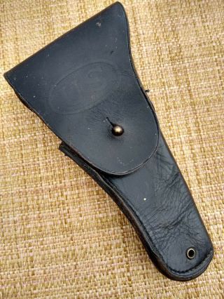 Vintage Us Military M1911 Black Leather Holster Bolen Lea Prod 7791466