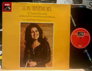 Emi Lp Asd - 3352: Ida Haendel,  Geoffrey Parsons - A Classical Recital,  1977 Uk Nm