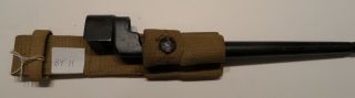 Ww2 Spike Bayonet W/ Scabbard For The British Enfield No.  4 Mk Ii Desert Frog