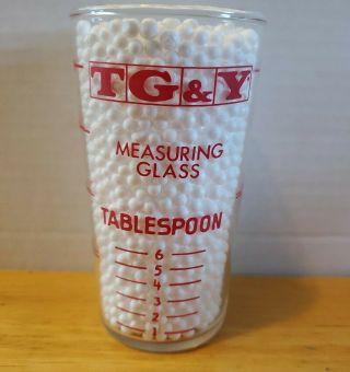 Vintage Advertising Measuring Glass From Tg&y Department Store Madison,  Indiana