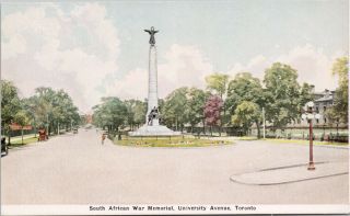 Toronto Ontario South African War Memorial University Avenue Postcard G27