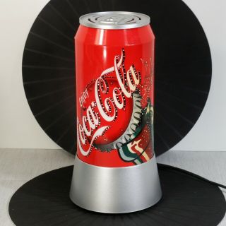 Coca Cola Coke Soda Can Sparkling Spin Motion Lamp,  12 ",  W/ Led Bulb,  Near