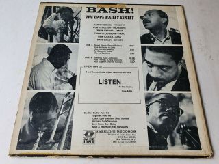 The Dave Bailey Sextet - BASH - Jazz Line – JAZ - 33 - 01 - 1961 LP 2