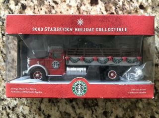 Starbucks Limited Edition 2003 Vintage Mack Lj Die Cast Holiday Truck Nib