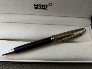 Montblanc Meisterstück Black Platinum Resin Ballpoint Pen With Serial And Case