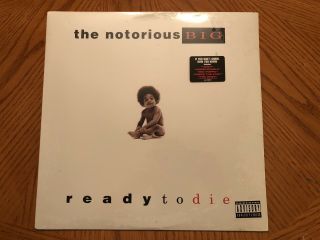 The Notorious Big Lp Ready To Die Bad Boy 94 Rare Oop Puff B.  I.  G