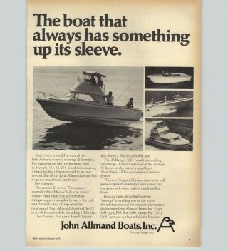 1970 Paper Ad John Allmand Motor Boats 23 