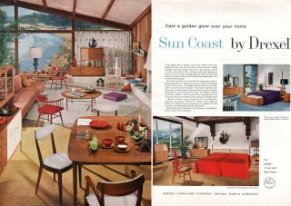 Drexel Sun Coast Mid Century Modern Furniture Kipp Stewart Macdougall 1959 Ad