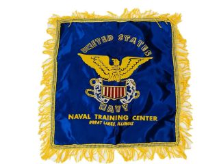 Ww2 U.  S.  Navy Pillow Case,  Naval Training Center,  Great Lakes Illinois