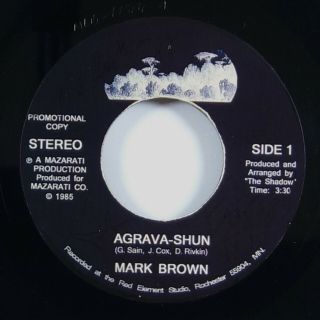 Mark Brown " Agrava - Shun " Rare Unknown Modern Soul Boogie 45 Mazarati Promo Mp3