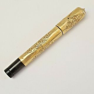 To Repair / Spare Parts: Waterman 42 1/2 V Safety Fountain Pen Gold Overlay 1930