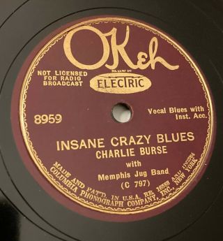 Memphis Jug Band W/charlie Burse - Okeh 8959 Bottle It Up And Go (1934) Beauty