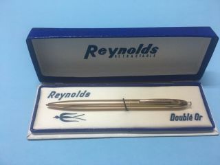 Reynolds Ballpoint Pen (double Or) From The 60 