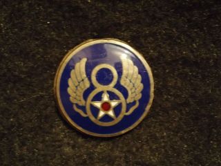 Wwii Us 8th Eighth Army Air Force Usaaf Crest Di Dui Pin Enamel War - Time