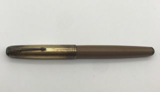 Mark I (1942 - 48) Parker 51 Fountain Pen Brown 1/10 16k G/f Cap Button Fill Usa