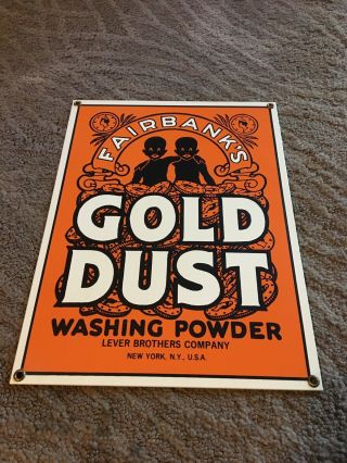 Fairbanks Gold Dust Washing Powder Porcelain Metal Sign