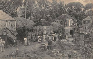 St.  Kitts,  Bwi A Village Scene Losada,  Pub.  C 1904 - 14
