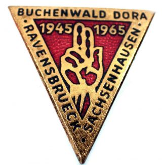 Wwii Germany Ddr Buchenwald Dora Concentration Camp Large Enamel Badge Pin 1965