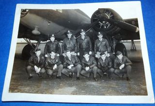 Ww2 Aaf Photo: B - 17 Bomber " Linda Carol " Crew Poses