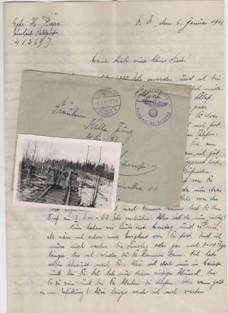 Ww2 Stamp German Document Card Feldpost 21269d 1941