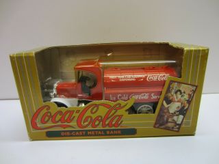 Vintage 90s 1994 Ertl Coke Coca Cola Die Cast Bank Tanker Truck B398