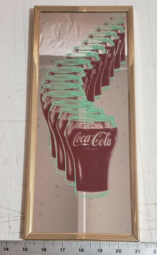 Vintage Coca - Cola Mirror Graphic - Wall Art/picture/sign - Coke Glasses