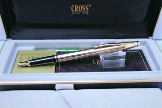 Cross 18k Rolled Gold Filled Classic Century Fountain Pen - Boxed -