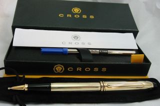 Cross Townsend 10 Kt Gold Filled Rollerball Pen,  23k Appts 705 Usa
