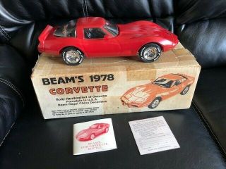 1978 Corvette Beam Bottle Decanter Red W/box