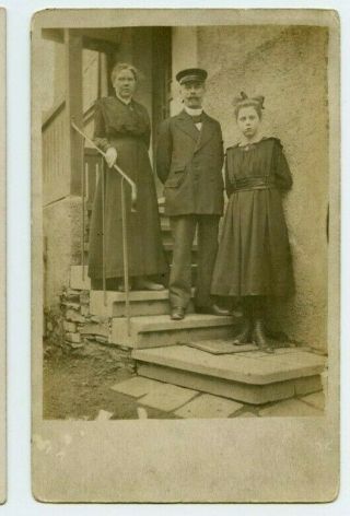 Vintage Postcard Rppc German Family 1919 To Heinrich Trapp Family Regensdorf