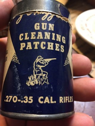Vintage J.  C.  Higgins Gun Cleaning Patches Container By Sears And Roebuck A