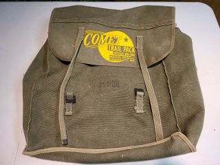 Repurposed Vintage World War Ii Army Military Field Backpack Rucksack Canvas Bag