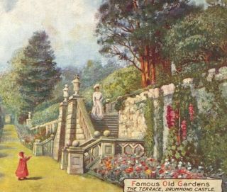 1900s Famous Gardens Drummond Castle Terrace Raphael Tuck Oilette 9484 Postcard