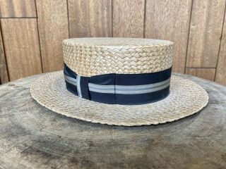 Vintage J C Penny Solar Straws Straw Hat 7 1/4