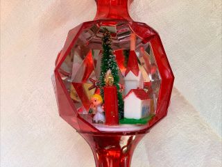Vintage Diorama Christmas Tree Top Ornament - Jewelbrite Box
