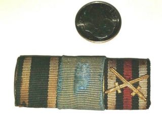 Ww2 German Ribbon Bar From Ww1 Veteran Iron Cross,  Cross Of Honor,  War Service
