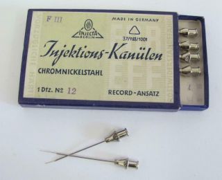 Wwii German Medical Boxed Set 12 Hypodermic Needles