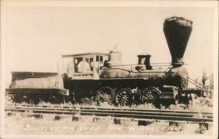 Railroad Rppc Built By The Union Iron In 1869 - Steam Engine Postcard