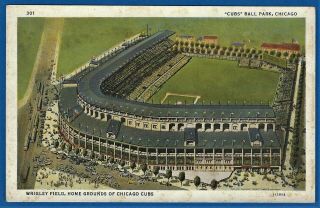 Chicago Il " Wrigley Field Home Grounds Of The Chicago Cubs 1933 World Series Pc