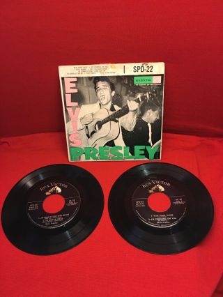 Exc 1956 Promo 45 Vinyl Elvis Presley Rca Victor Spd - 22 Record Scarce