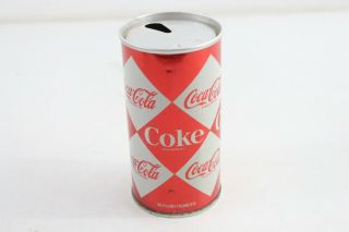 Vintage Coca Cola Diamond Soda Pop Pull Tab Flat Top Can Steel Tin
