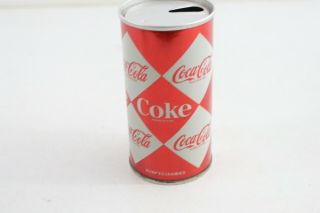 Vintage Coca Cola Diamond Soda Pop Pull Tab Flat Top Can Steel Tin 2